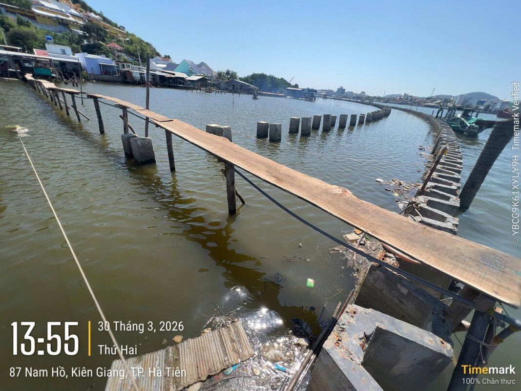 Dự án Kè chống sạt lở khu dân cư và đường vành đai Nam Đông Hồ, Thành phố Hà Tiên, tỉnh Kiên Giang